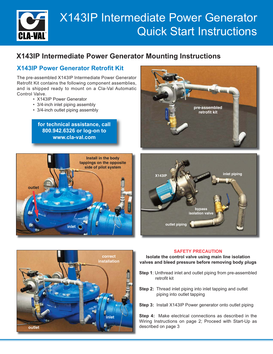 Cla-Val X143IP User Manual | 4 pages