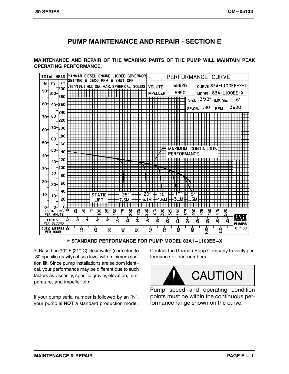 Pump maintenance and repair - section e | Gorman-Rupp Pumps 83A1-L100EE-X 1215876 thru 1512372 User Manual | Page 19 / 29