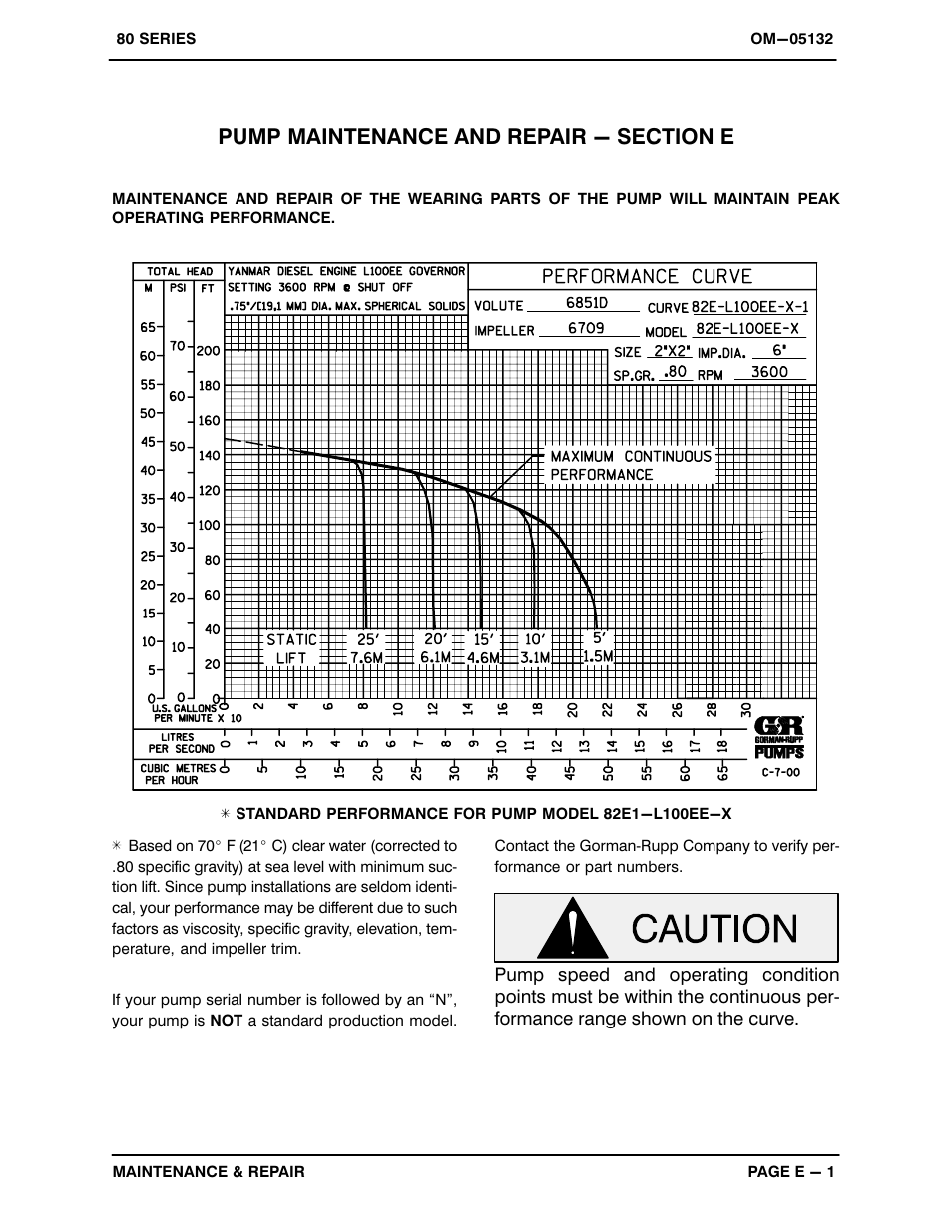 Pump maintenance and repair - section e | Gorman-Rupp Pumps 82E1-L100EE-X 1215875 thru 1518663 User Manual | Page 19 / 29