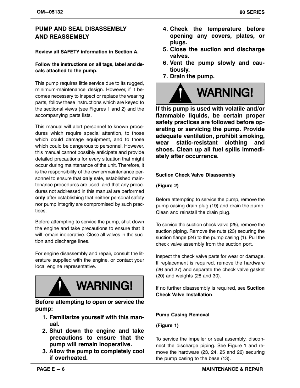 Pump and seal disassembly and reassembly | Gorman-Rupp Pumps 82E1-L100EE-X 1518664 and up User Manual | Page 24 / 29