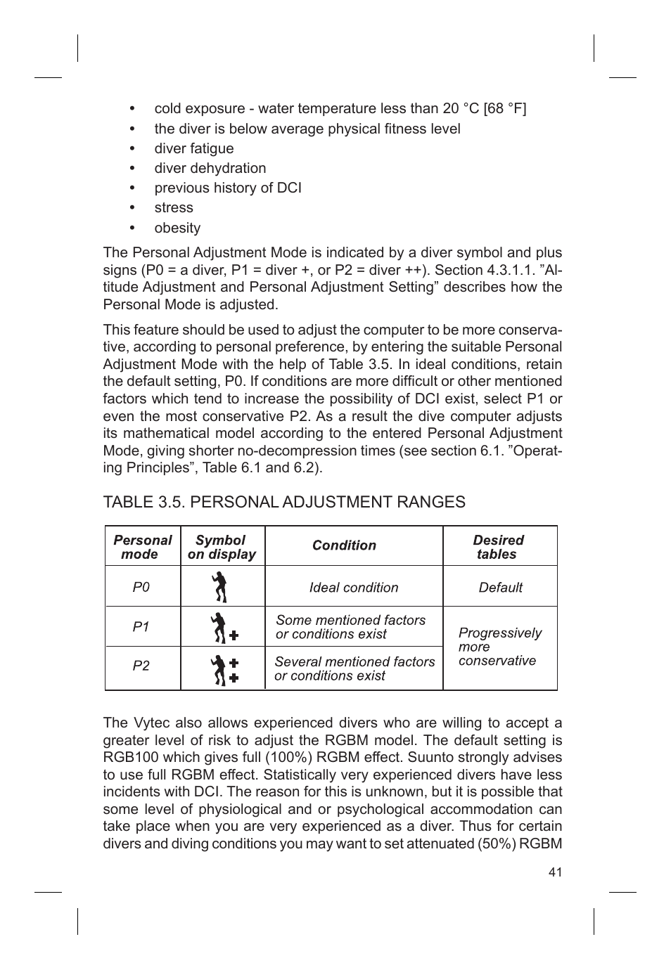 SUUNTO VYTEC DS User Manual | Page 43 / 86