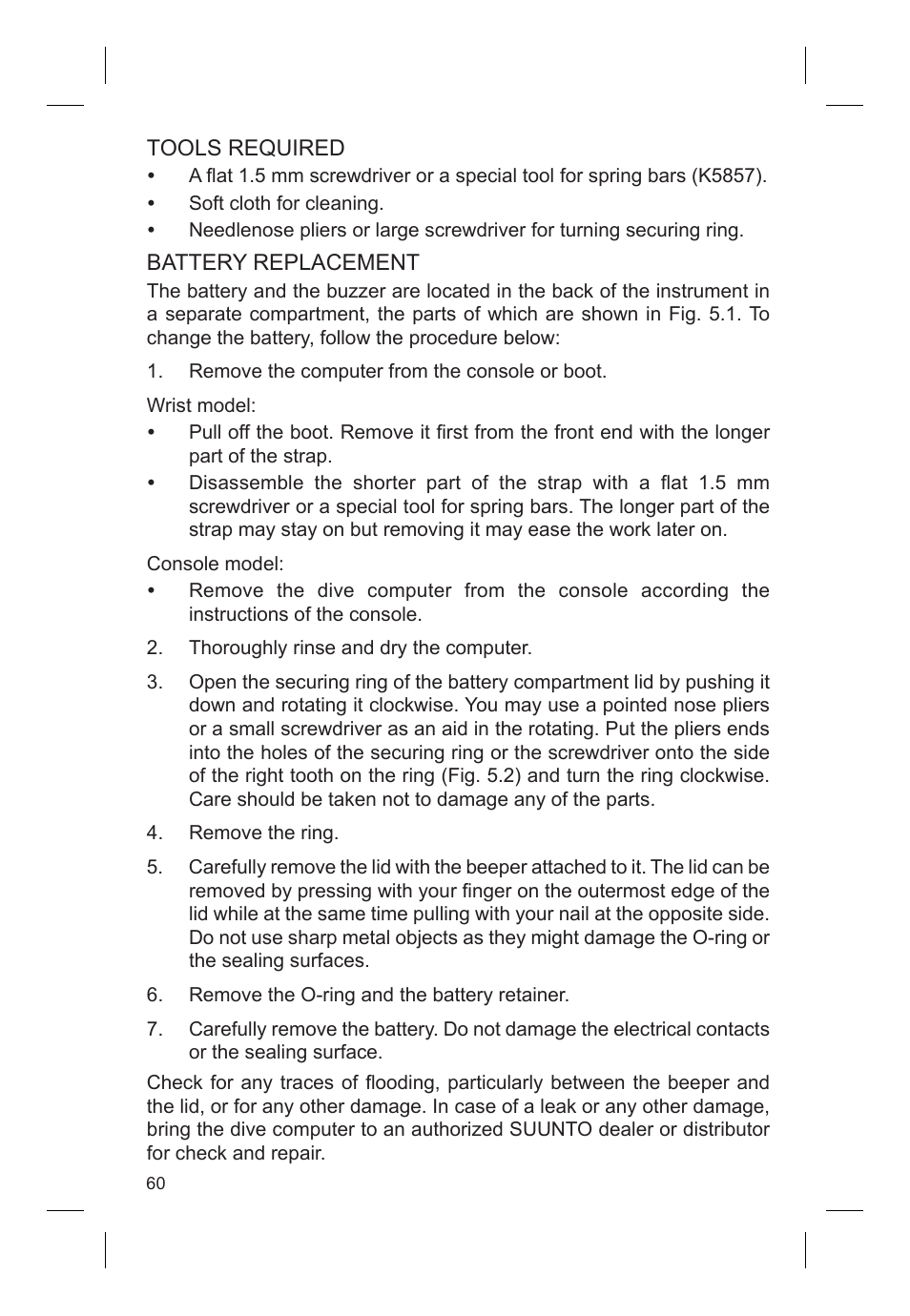 SUUNTO VYTEC DS User Manual | Page 62 / 86