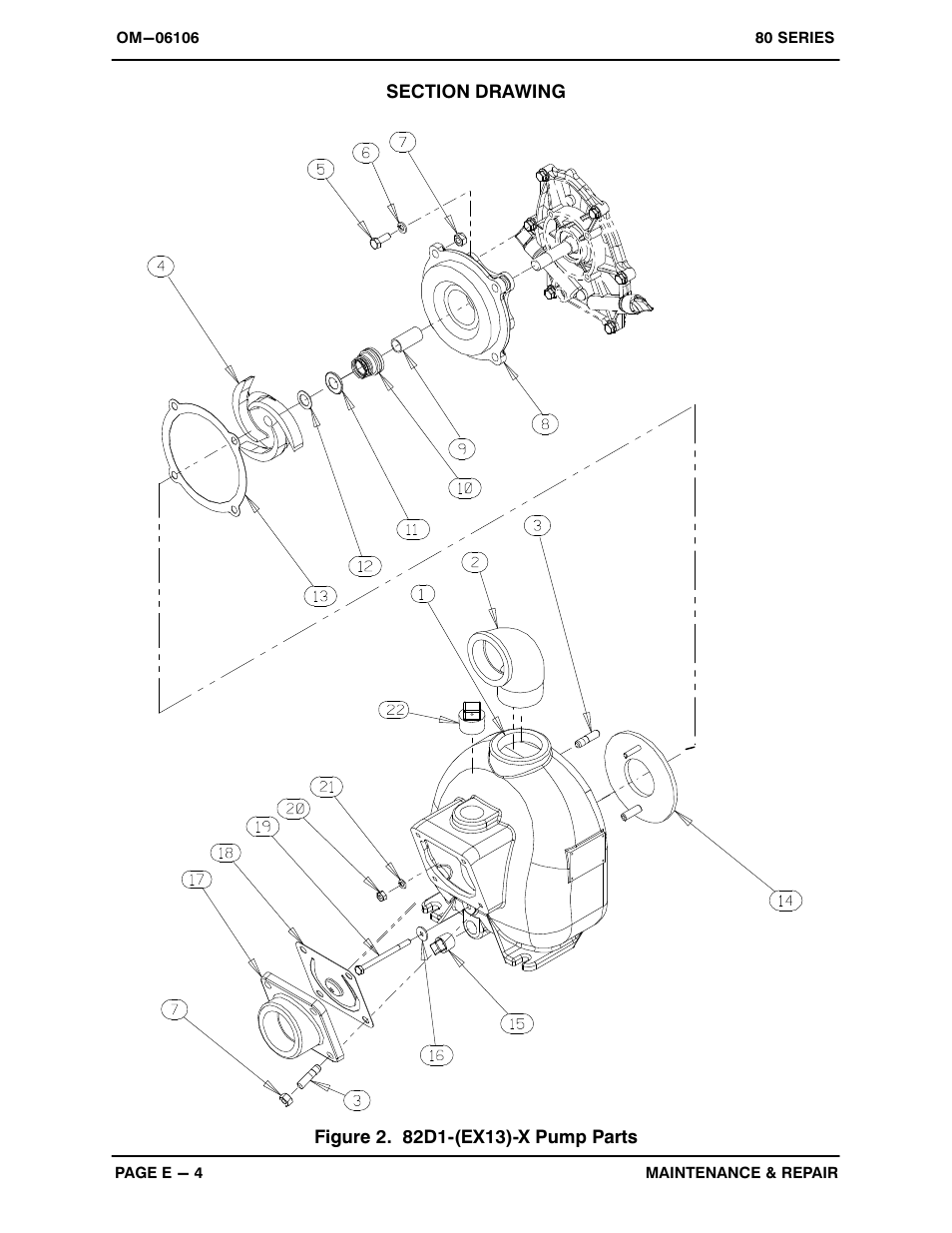 Gorman-Rupp Pumps 82D1-EX13-X 1390156 and up User Manual | Page 22 / 31