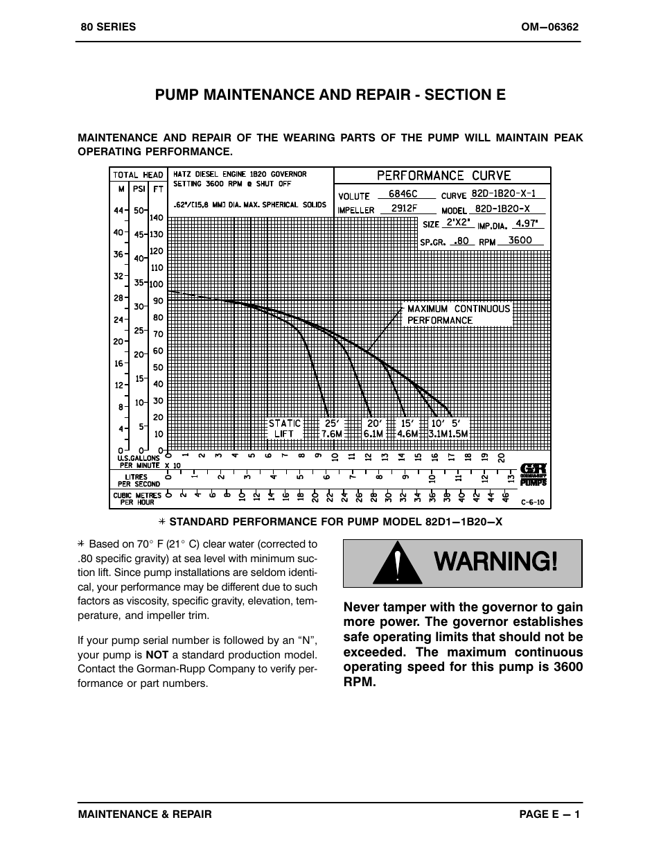 Gorman-Rupp Pumps 82D1-1B20-X 1460627 and up User Manual | Page 19 / 29