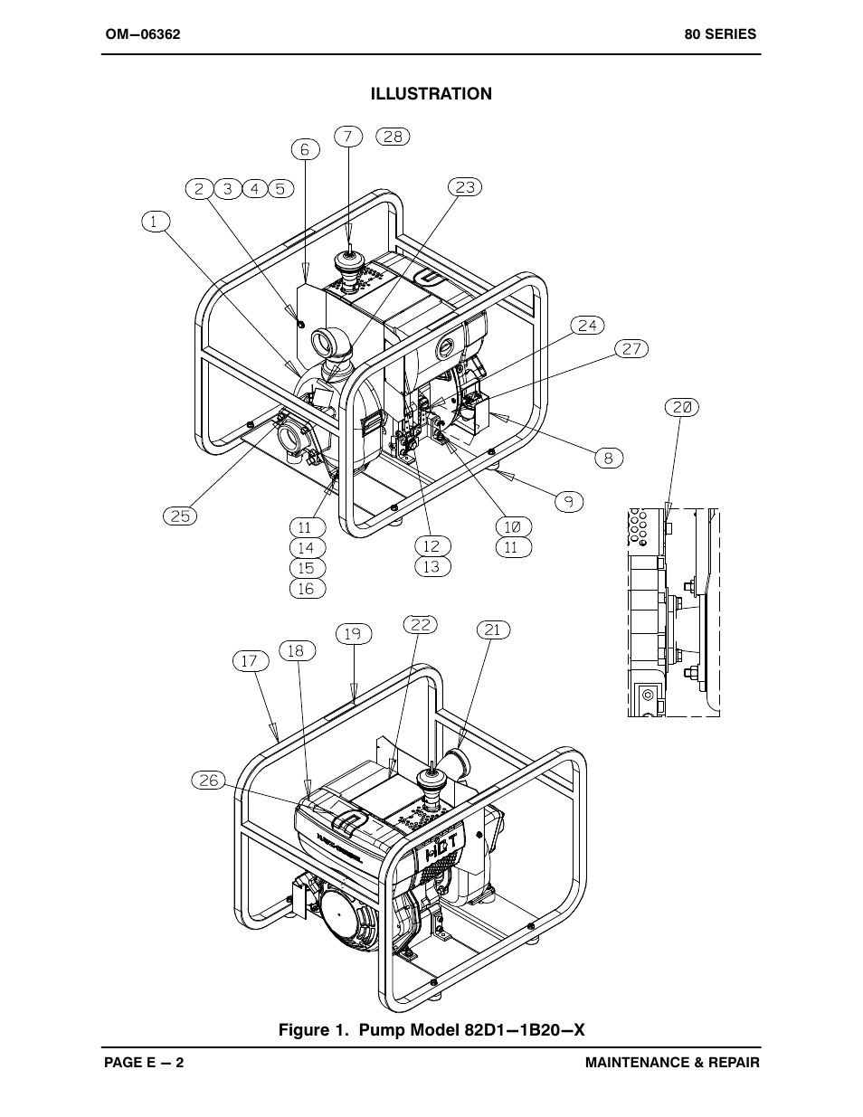 Gorman-Rupp Pumps 82D1-1B20-X 1460627 and up User Manual | Page 20 / 29