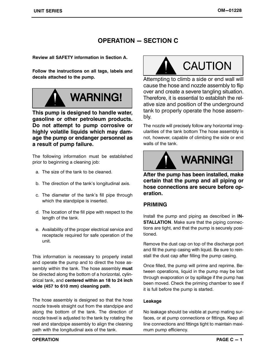 Operation - section c | Gorman-Rupp Pumps UNIT 608 1347755 thru 1395613 User Manual | Page 14 / 40