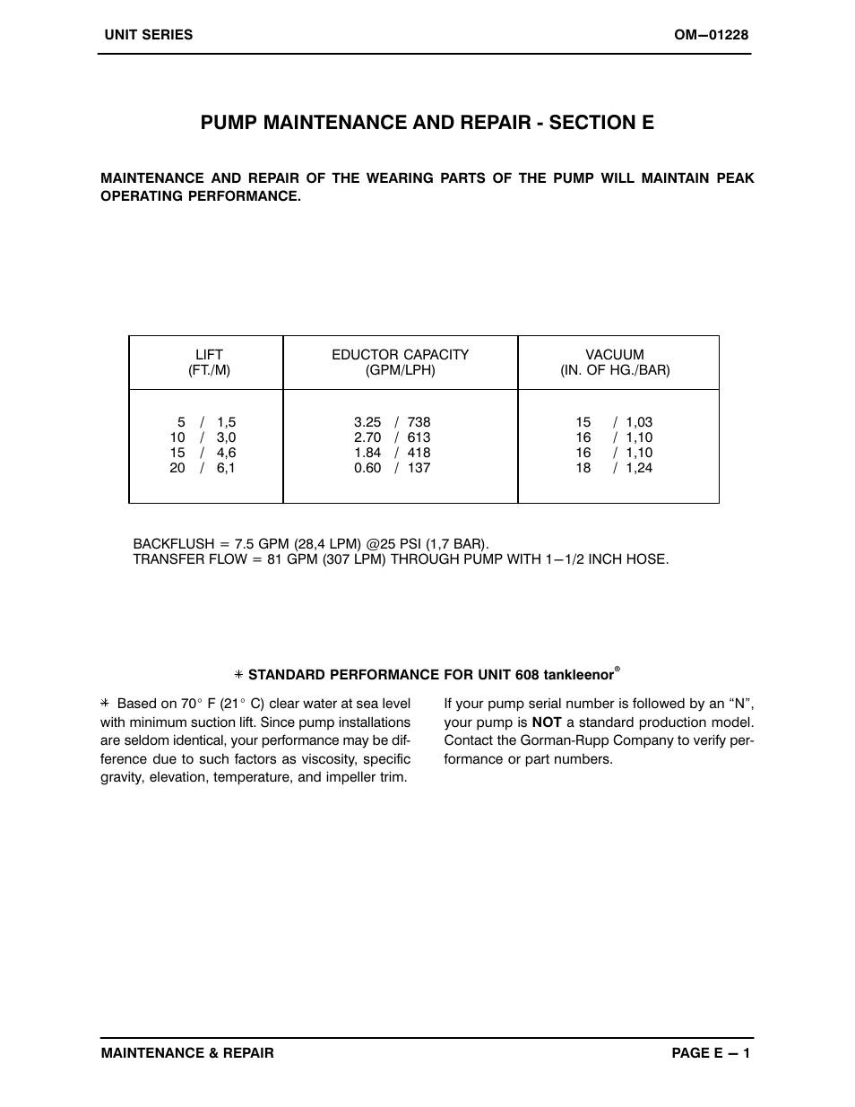 Pump maintenance and repair - section e | Gorman-Rupp Pumps UNIT 608 1347755 thru 1395613 User Manual | Page 21 / 40