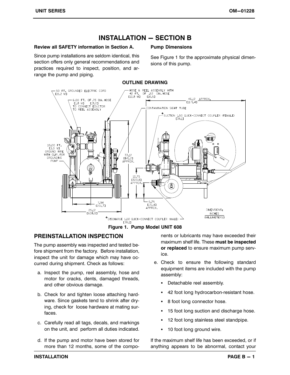 Installation - section b | Gorman-Rupp Pumps UNIT 608 1347755 thru 1395613 User Manual | Page 8 / 40