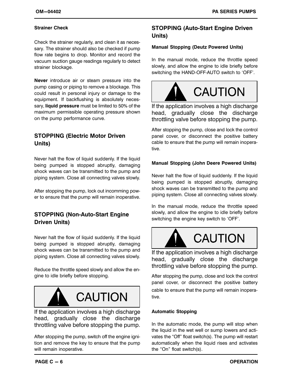 Gorman-Rupp Pumps PA6A60-4045D 1110032 thru 1115250 User Manual | Page 21 / 27