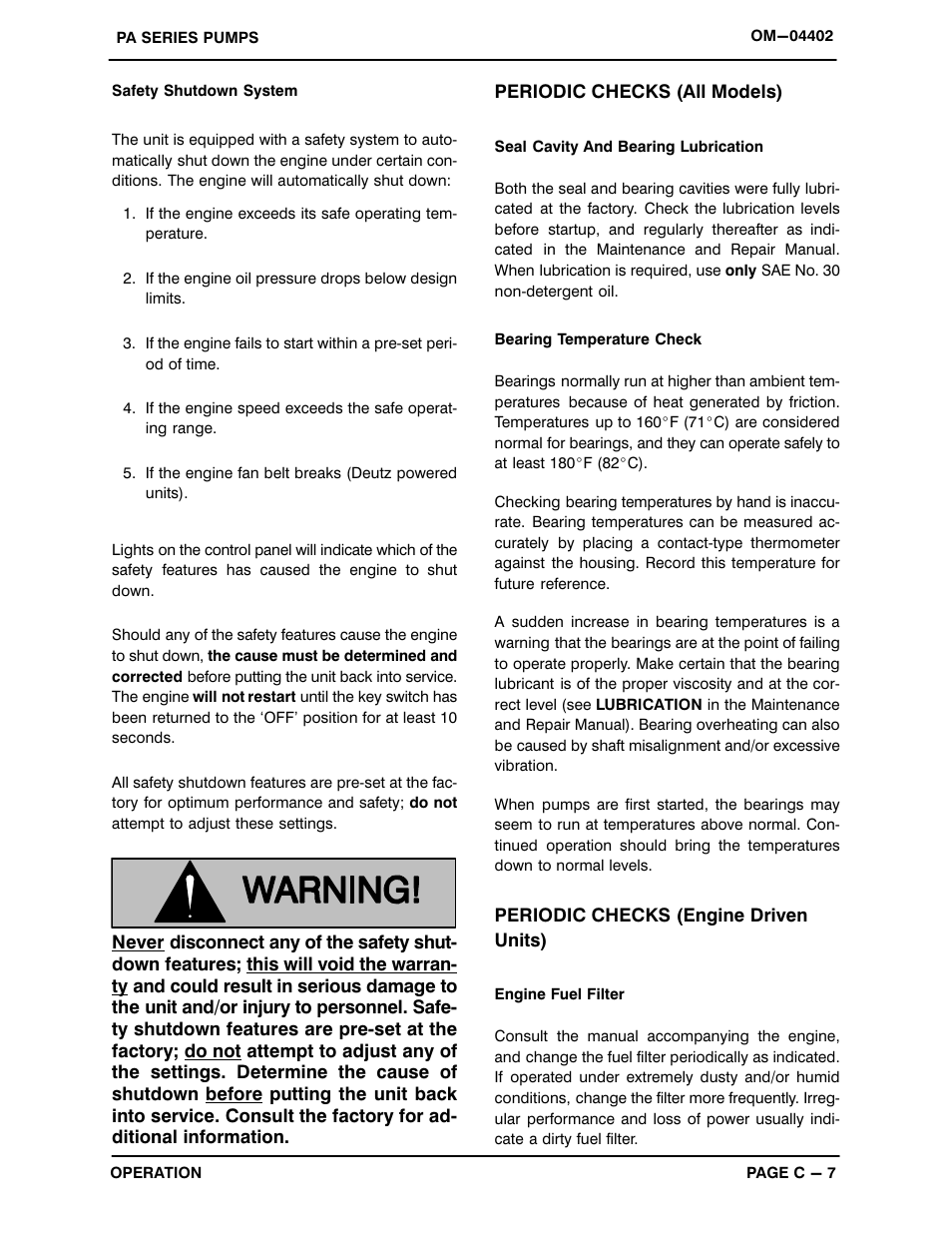 Gorman-Rupp Pumps PA6A60-4045D 1110032 thru 1115250 User Manual | Page 22 / 27