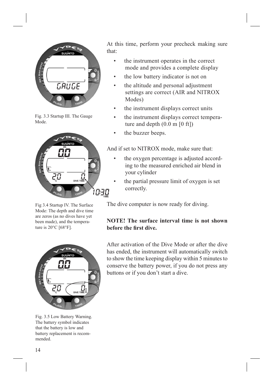 SUUNTO Vyper User Manual | Page 16 / 86