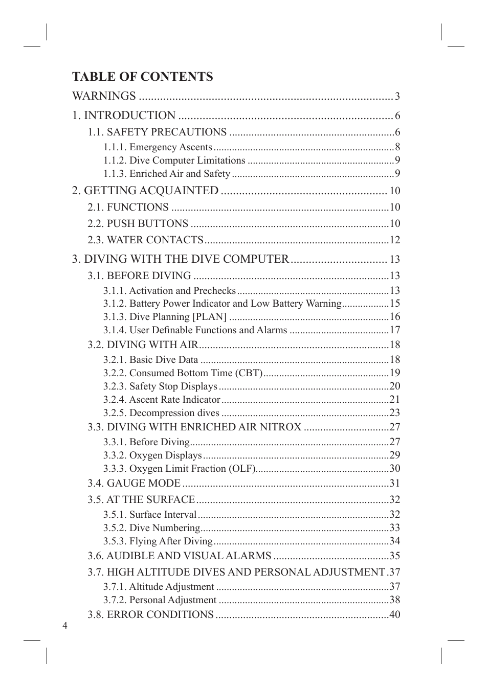 SUUNTO Vyper User Manual | Page 6 / 86