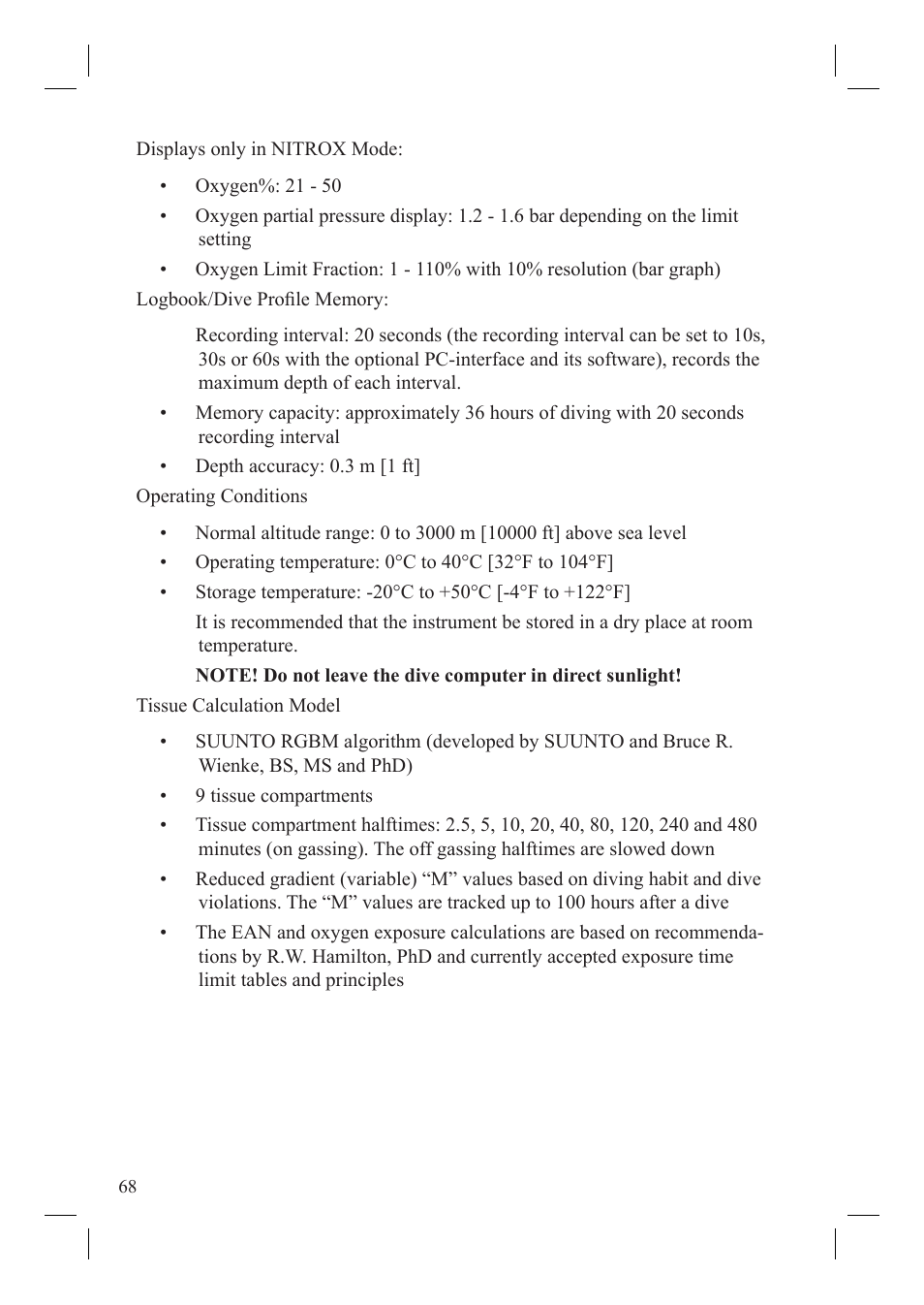 SUUNTO Vyper User Manual | Page 70 / 86