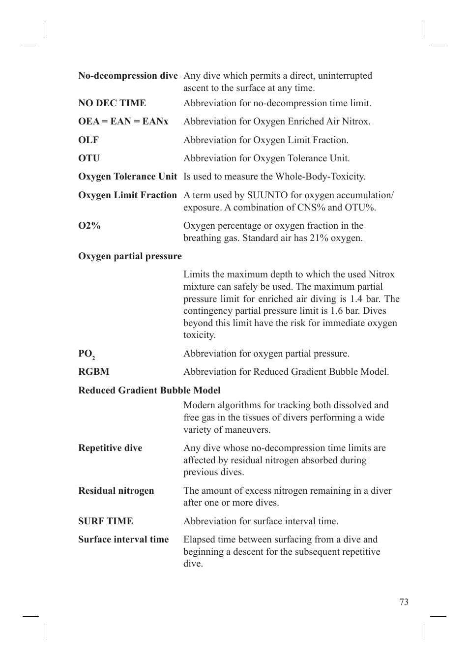 SUUNTO Vyper User Manual | Page 75 / 86