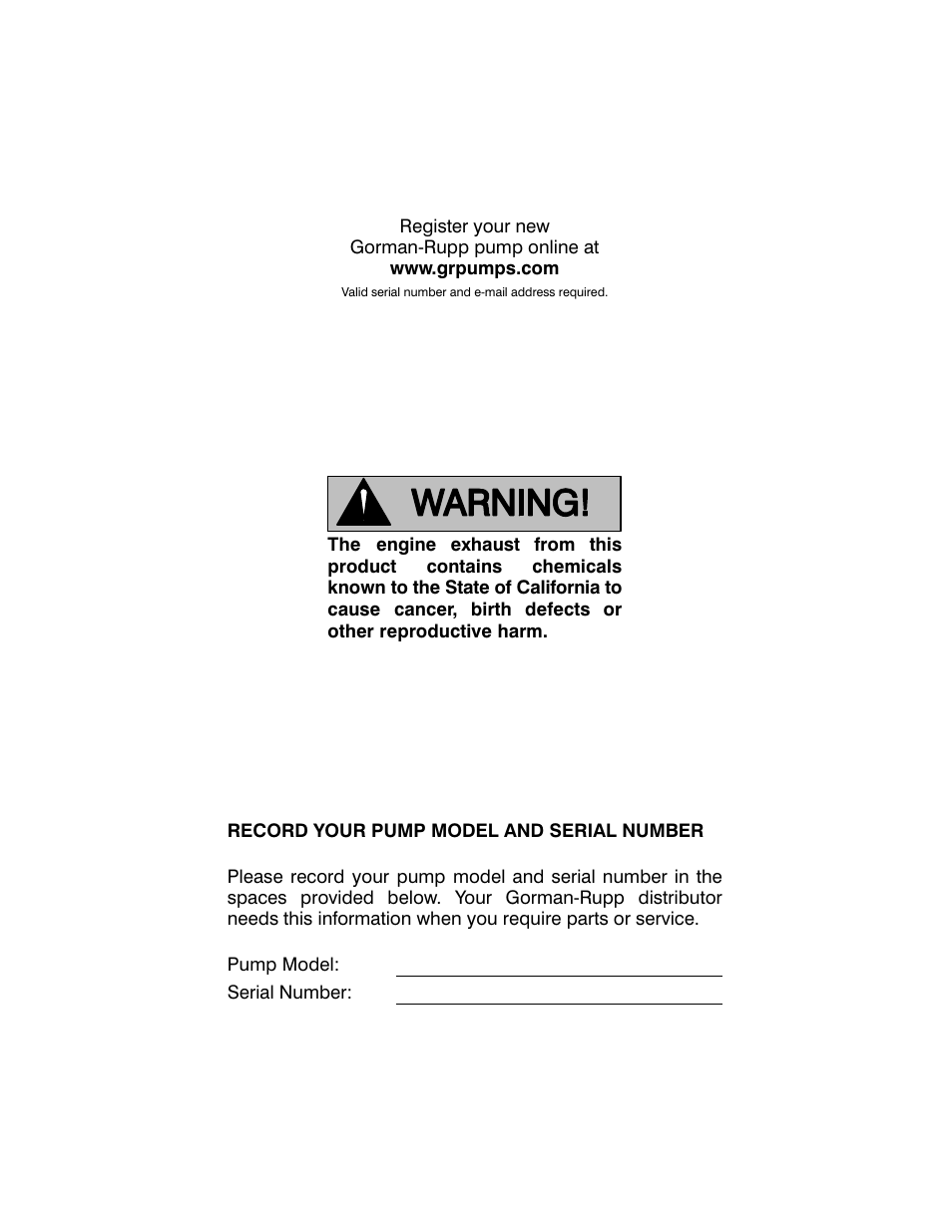 Gorman-Rupp Pumps PA6C60-4045T-ESP 1479001 thru 1302081 User Manual | Page 2 / 52