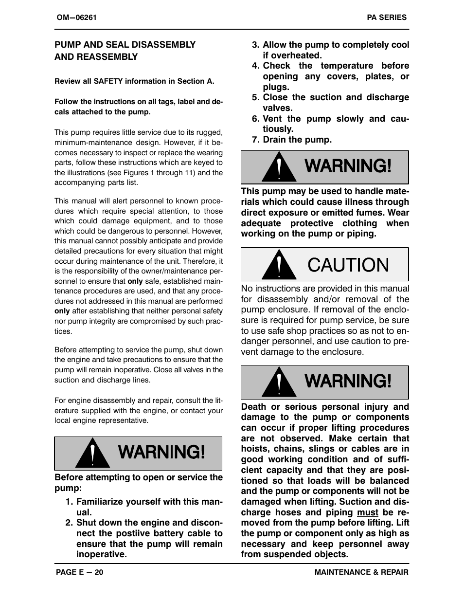 Pump and seal disassembly and reassembly | Gorman-Rupp Pumps PA12A60-B-6068H-ESP 1501367 and up User Manual | Page 40 / 53