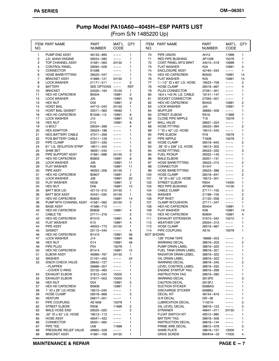 Gorman-Rupp Pumps PA10A60-4045H-ESP 1485220 and up User Manual | Page 27 / 47