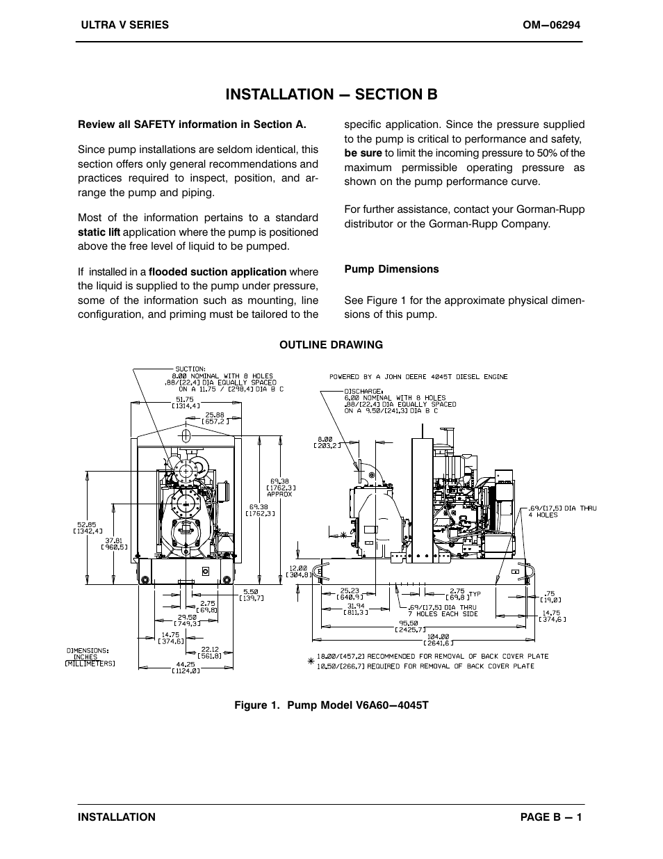 Installation - section b | Gorman-Rupp Pumps V6A60-4045T 1456487 and up User Manual | Page 8 / 51