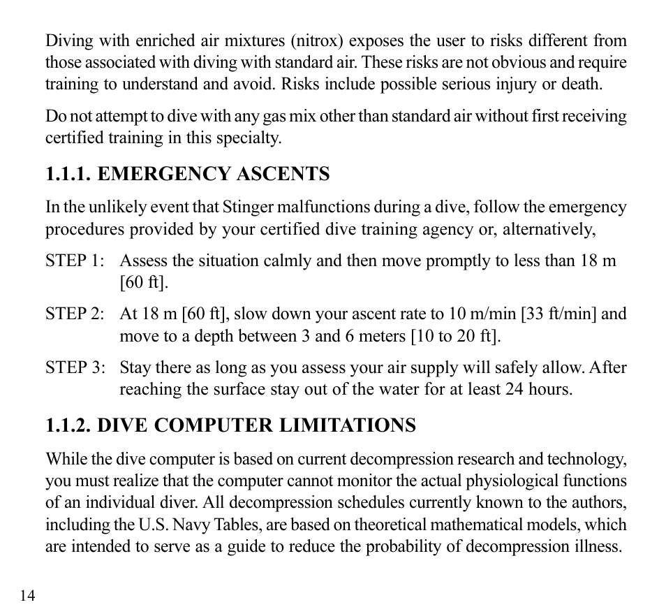 SUUNTO Stinger User Manual | Page 16 / 120