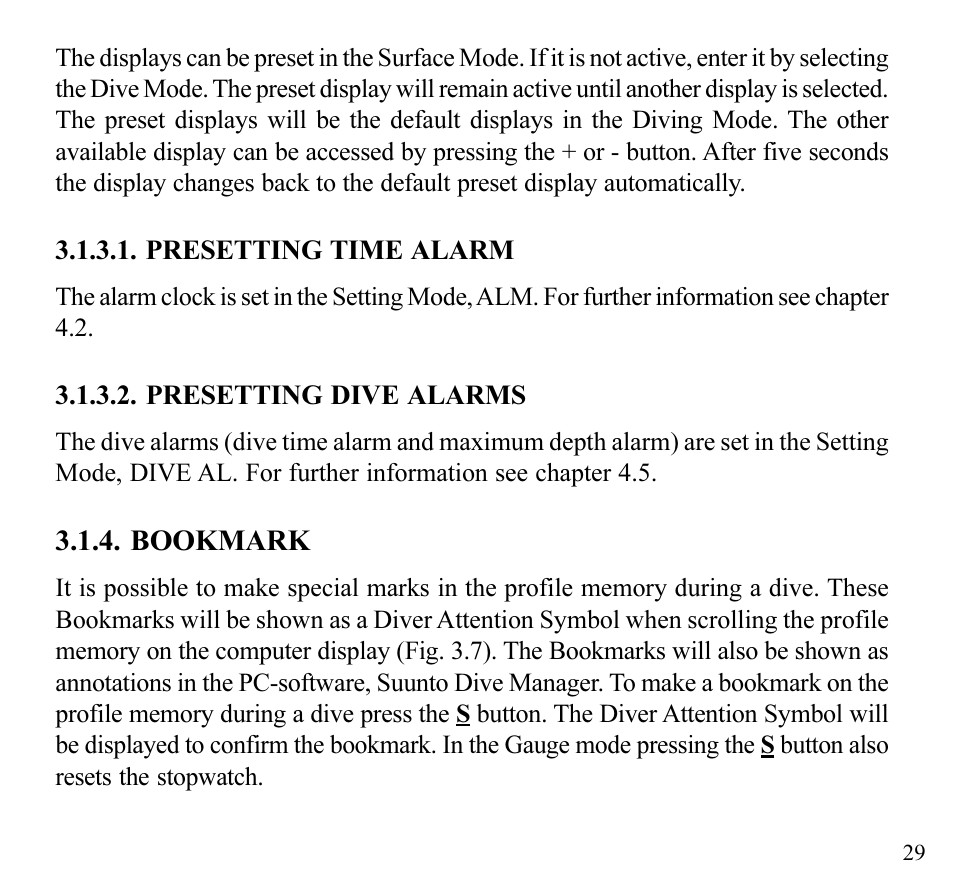 SUUNTO Stinger User Manual | Page 31 / 120