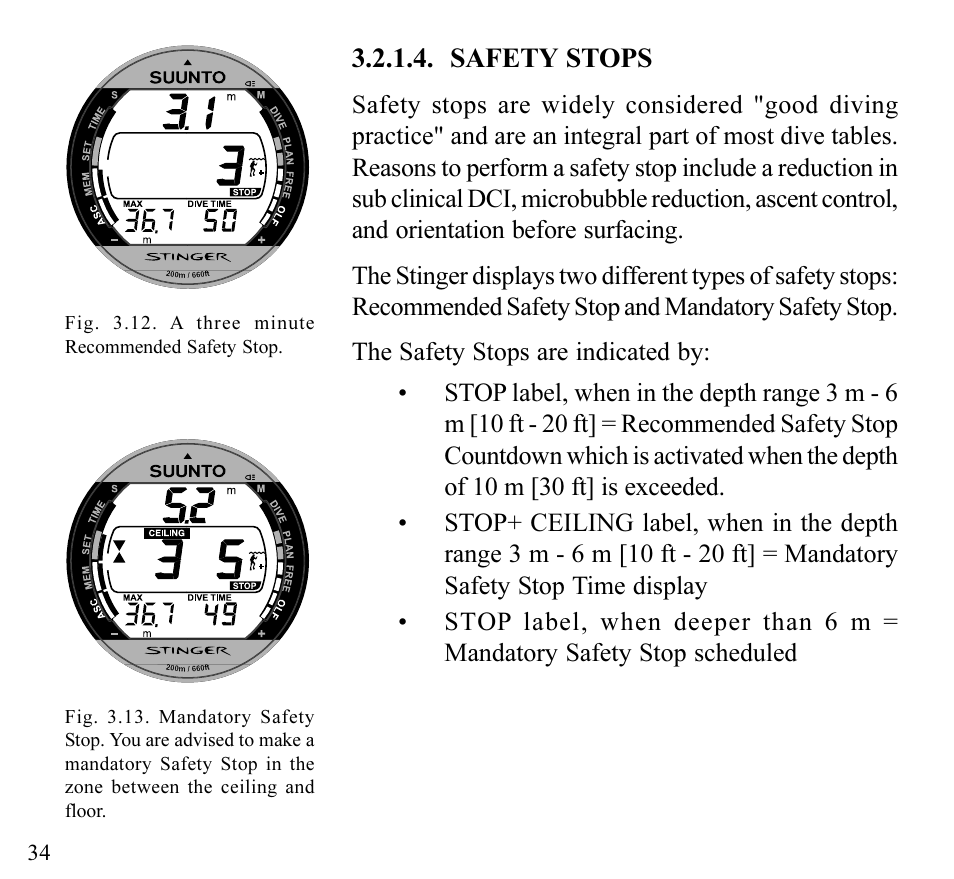 SUUNTO Stinger User Manual | Page 36 / 120