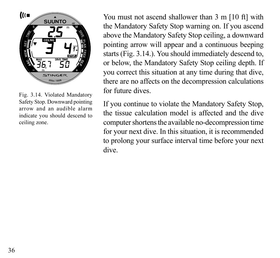 SUUNTO Stinger User Manual | Page 38 / 120