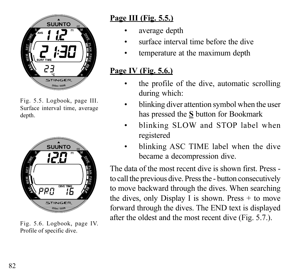 SUUNTO Stinger User Manual | Page 84 / 120