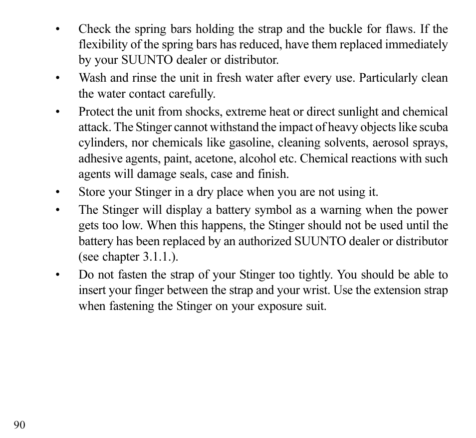 SUUNTO Stinger User Manual | Page 92 / 120