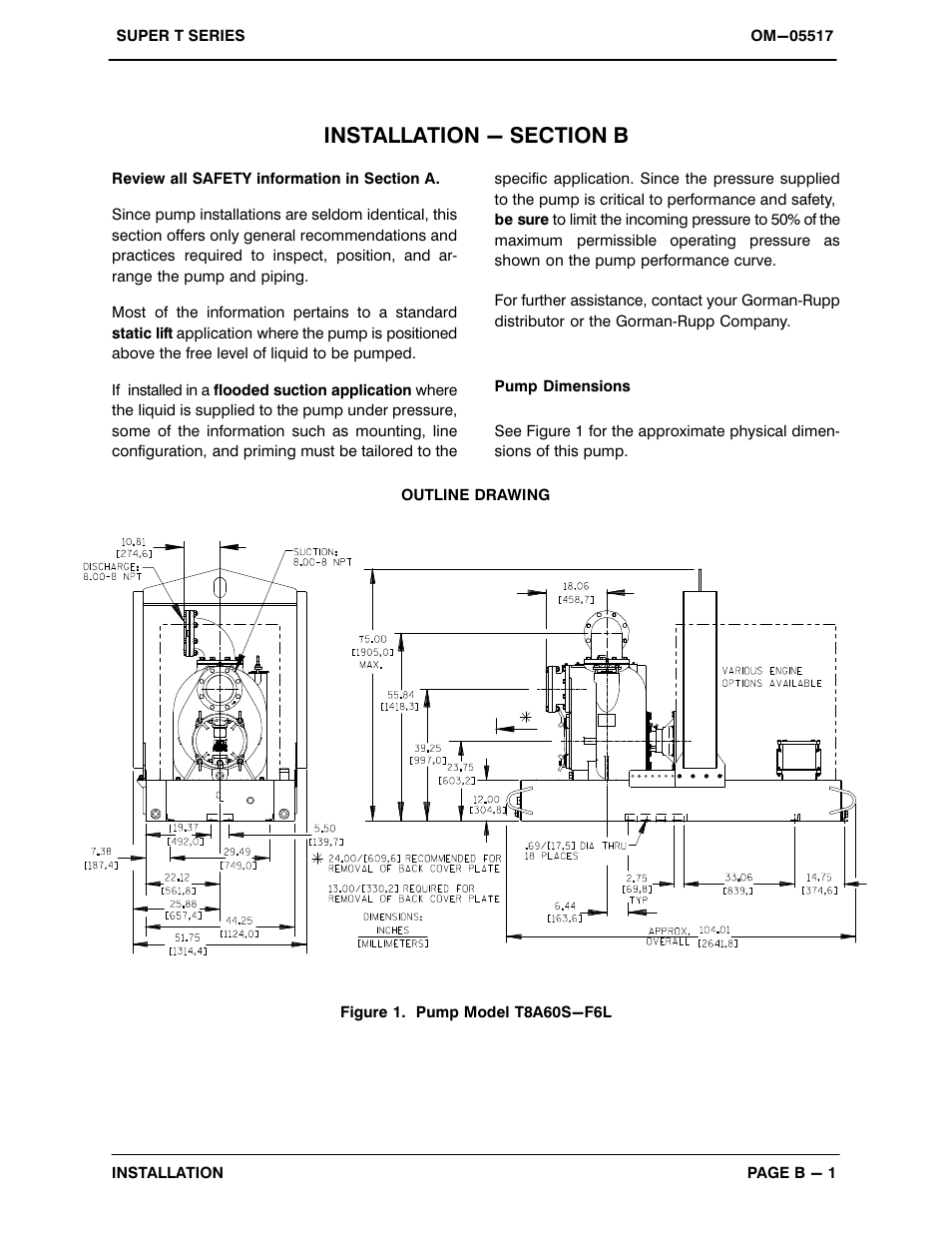 Gorman-Rupp Pumps T8A60S-F6L 1278434 thru 1318430 User Manual | Page 8 / 52