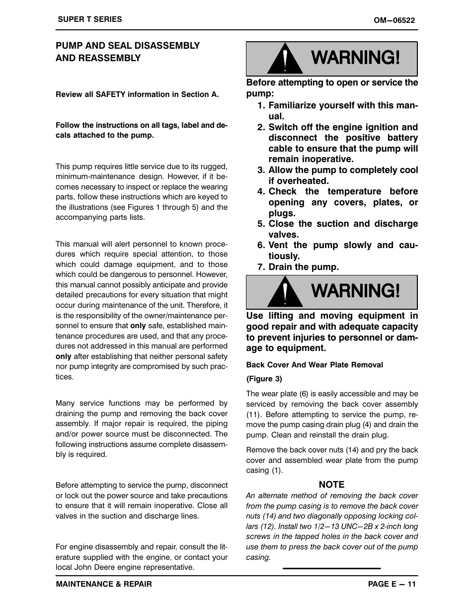 Pump and seal disassembly and reassembly | Gorman-Rupp Pumps T8A60S-4045H 1514489 and up User Manual | Page 38 / 50