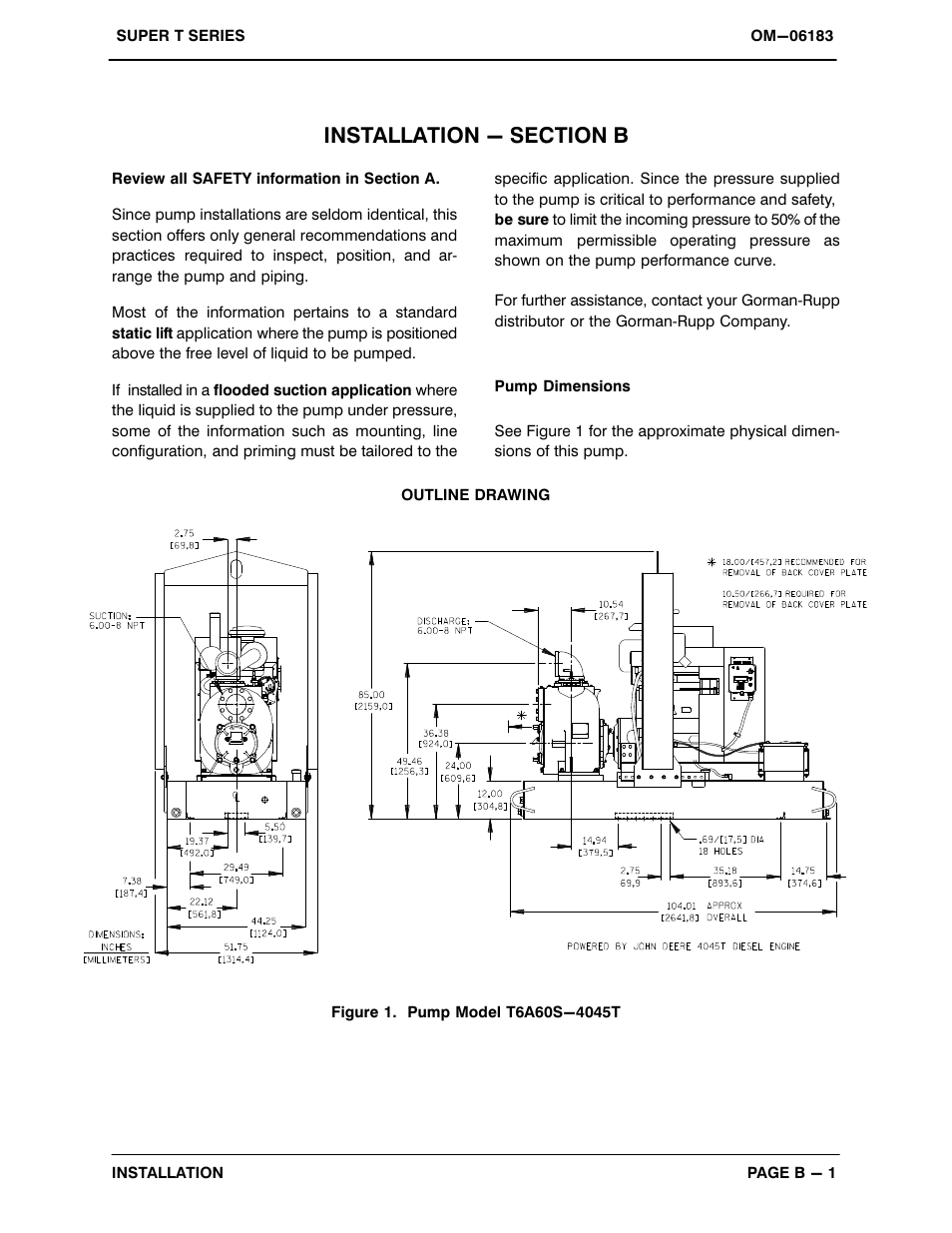 Installation - section b | Gorman-Rupp Pumps T6A60S-4045T 1443416 and up User Manual | Page 8 / 50