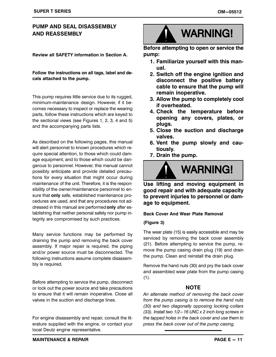 Pump and seal disassembly and reassembly | Gorman-Rupp Pumps T4A60S-F3L 1264856 thru 1314224 User Manual | Page 40 / 52