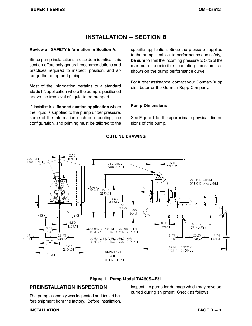 Installation - section b | Gorman-Rupp Pumps T4A60S-F3L 1264856 thru 1314224 User Manual | Page 8 / 52