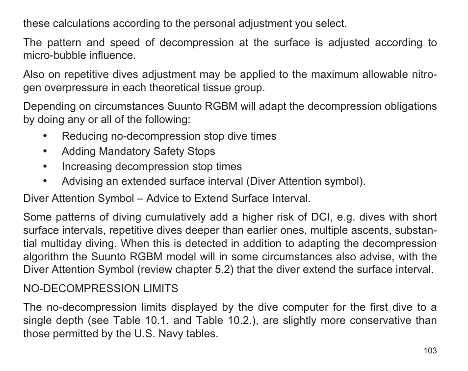 SUUNTO D9 User Manual | Page 105 / 122
