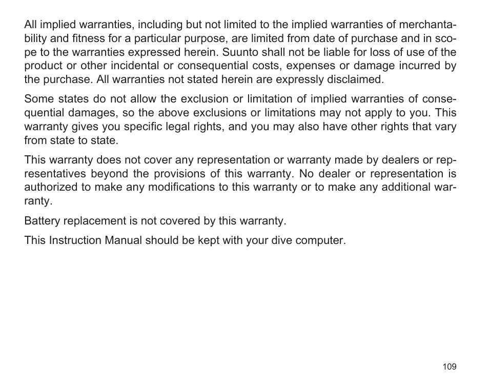 SUUNTO D9 User Manual | Page 111 / 122