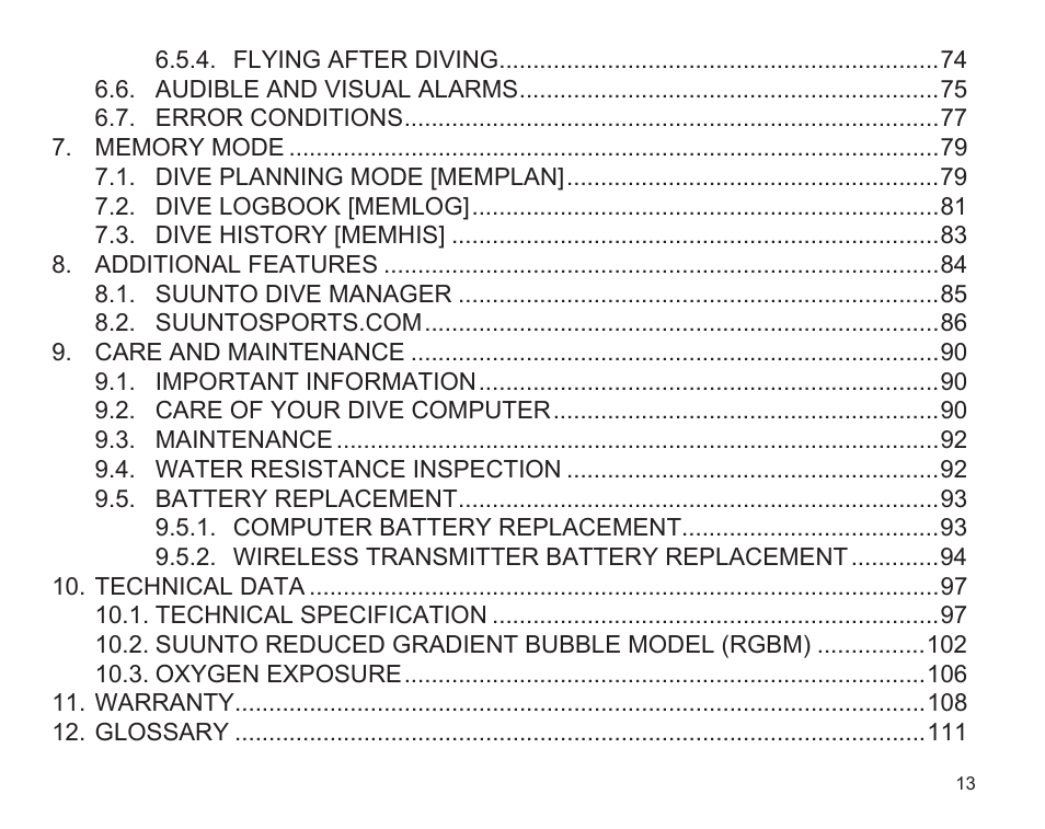 SUUNTO D9 User Manual | Page 15 / 122