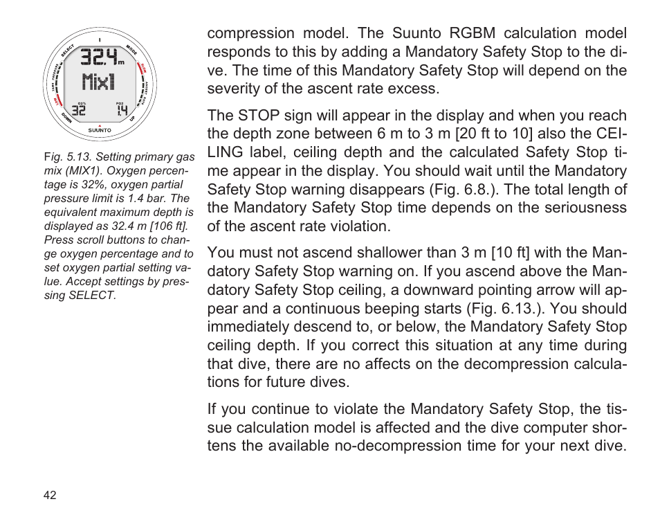 SUUNTO D9 User Manual | Page 44 / 122