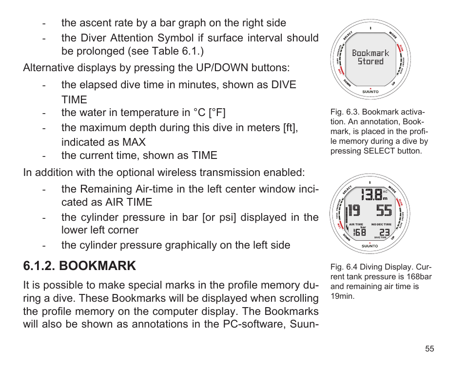 Bookmark | SUUNTO D9 User Manual | Page 57 / 122