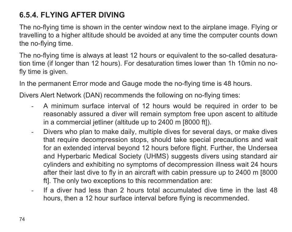 SUUNTO D9 User Manual | Page 76 / 122