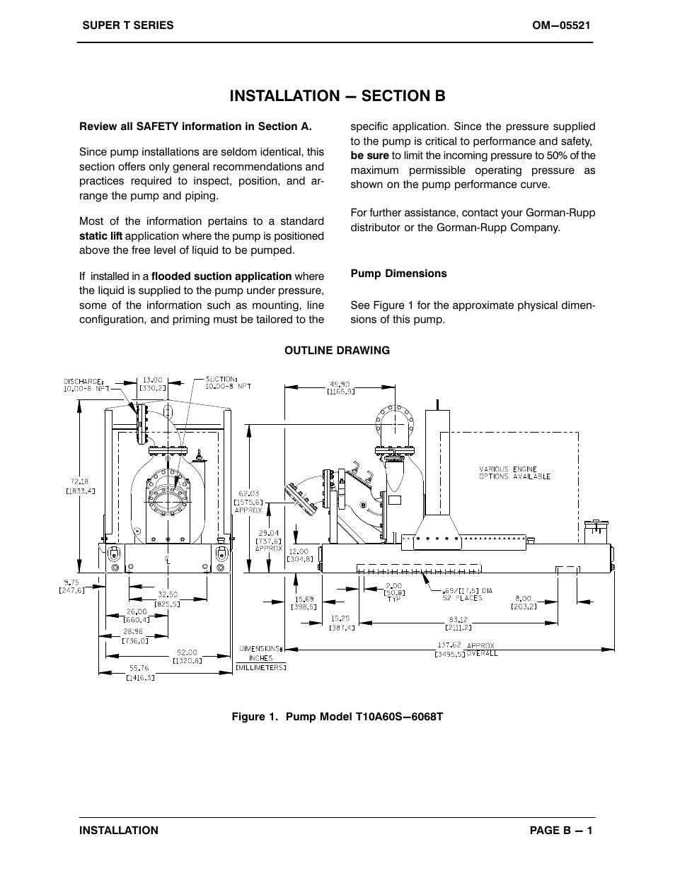 Installation - section b | Gorman-Rupp Pumps T10A60S-6068T 1268074 and up User Manual | Page 8 / 50