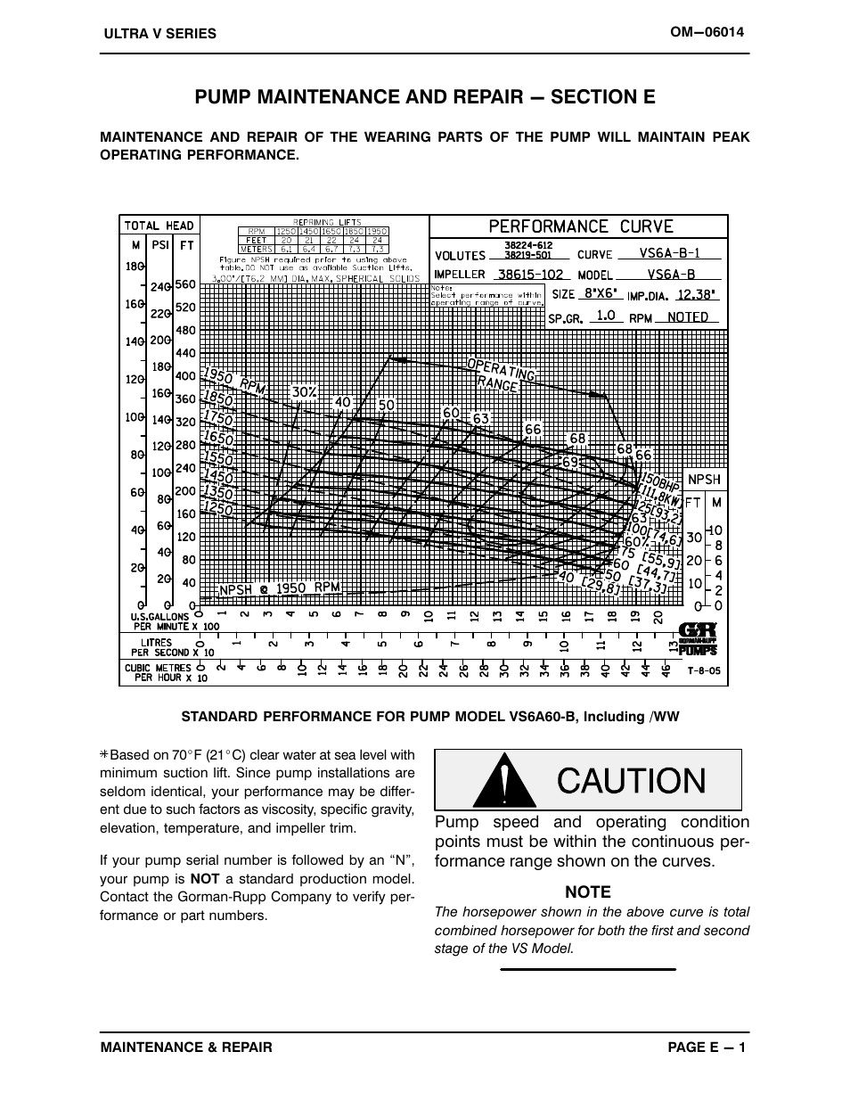 Pump maintenance and repair - section e | Gorman-Rupp Pumps VS6A60-B 1321070 thru 1352520 User Manual | Page 25 / 45