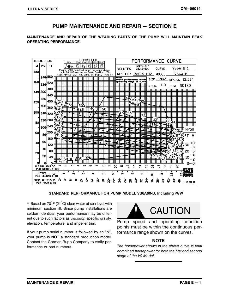 Pump maintenance and repair - section e | Gorman-Rupp Pumps VS6A60-B 1352521 and up User Manual | Page 25 / 45