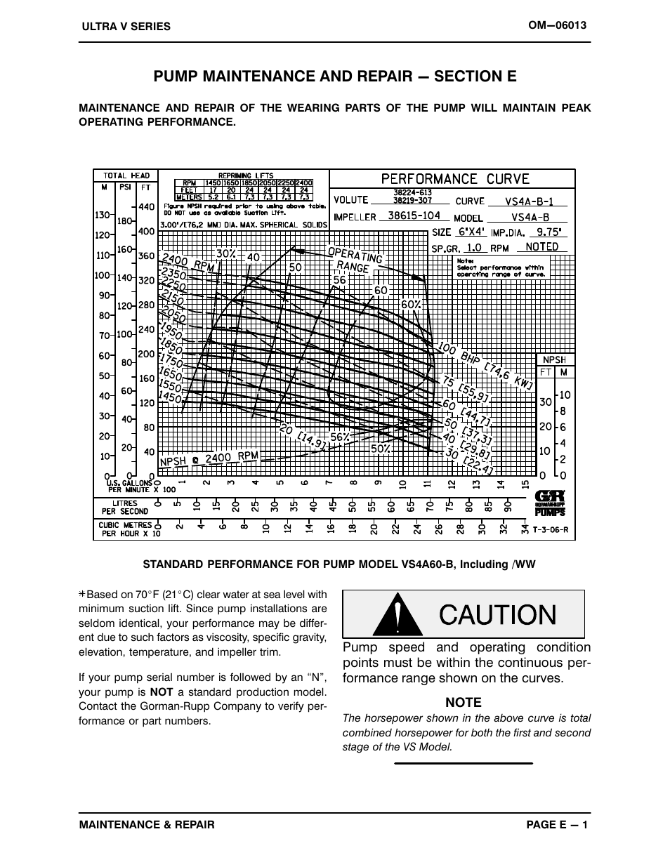 Pump maintenance and repair - section e | Gorman-Rupp Pumps VS4A60-B 1333878 thru 1400844 User Manual | Page 25 / 45