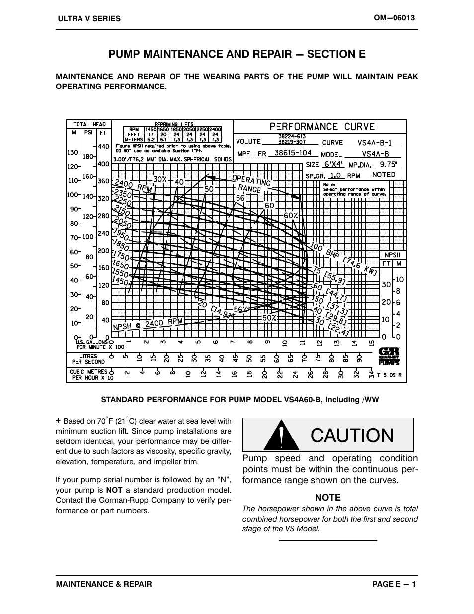 Pump maintenance and repair - section e | Gorman-Rupp Pumps VS4A60-B 1400845 and up User Manual | Page 25 / 45