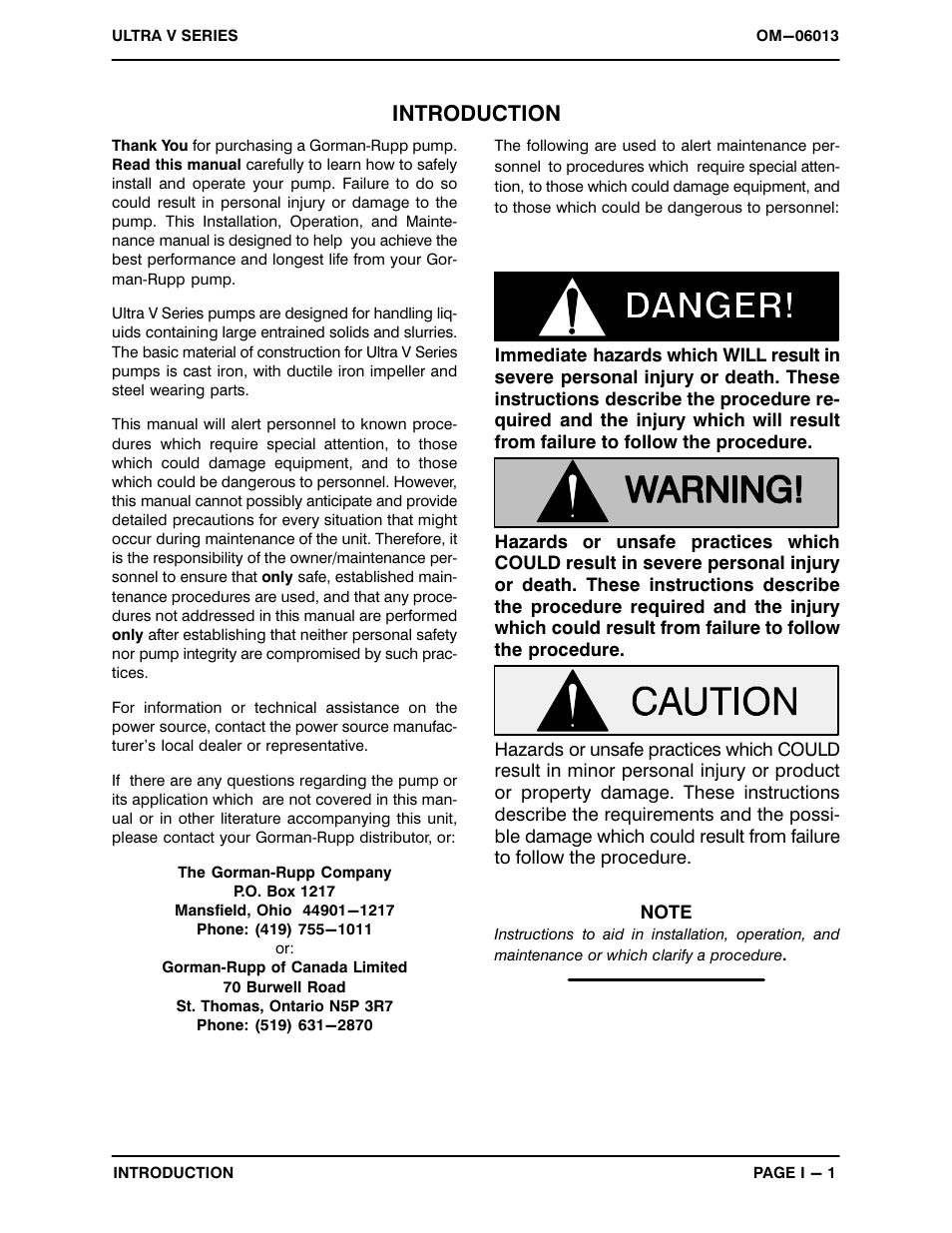 Introduction | Gorman-Rupp Pumps VS4A60-B 1400845 and up User Manual | Page 5 / 45