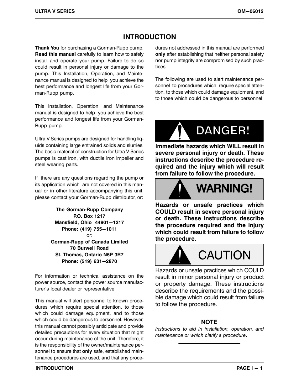 Introduction | Gorman-Rupp Pumps VS3A60-B 1321968 thru 1368379 User Manual | Page 5 / 45