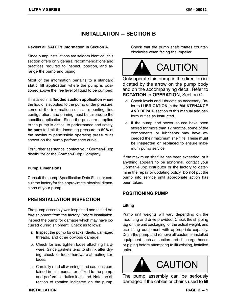 Installation - section b | Gorman-Rupp Pumps VS3A60-B 1321968 thru 1368379 User Manual | Page 8 / 45