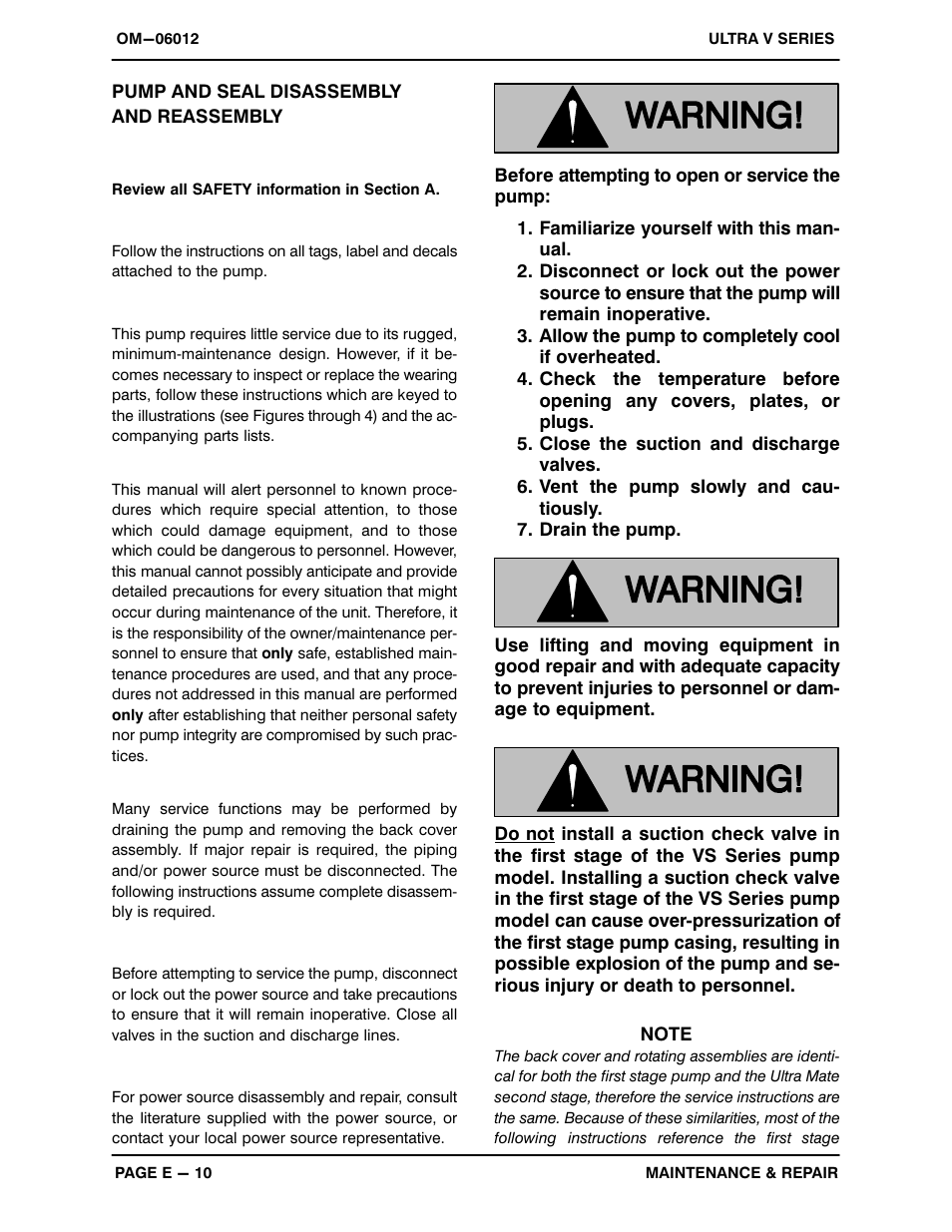 Pump and seal disassembly and reassembly | Gorman-Rupp Pumps VS3A60-B 1368380 and up User Manual | Page 34 / 45