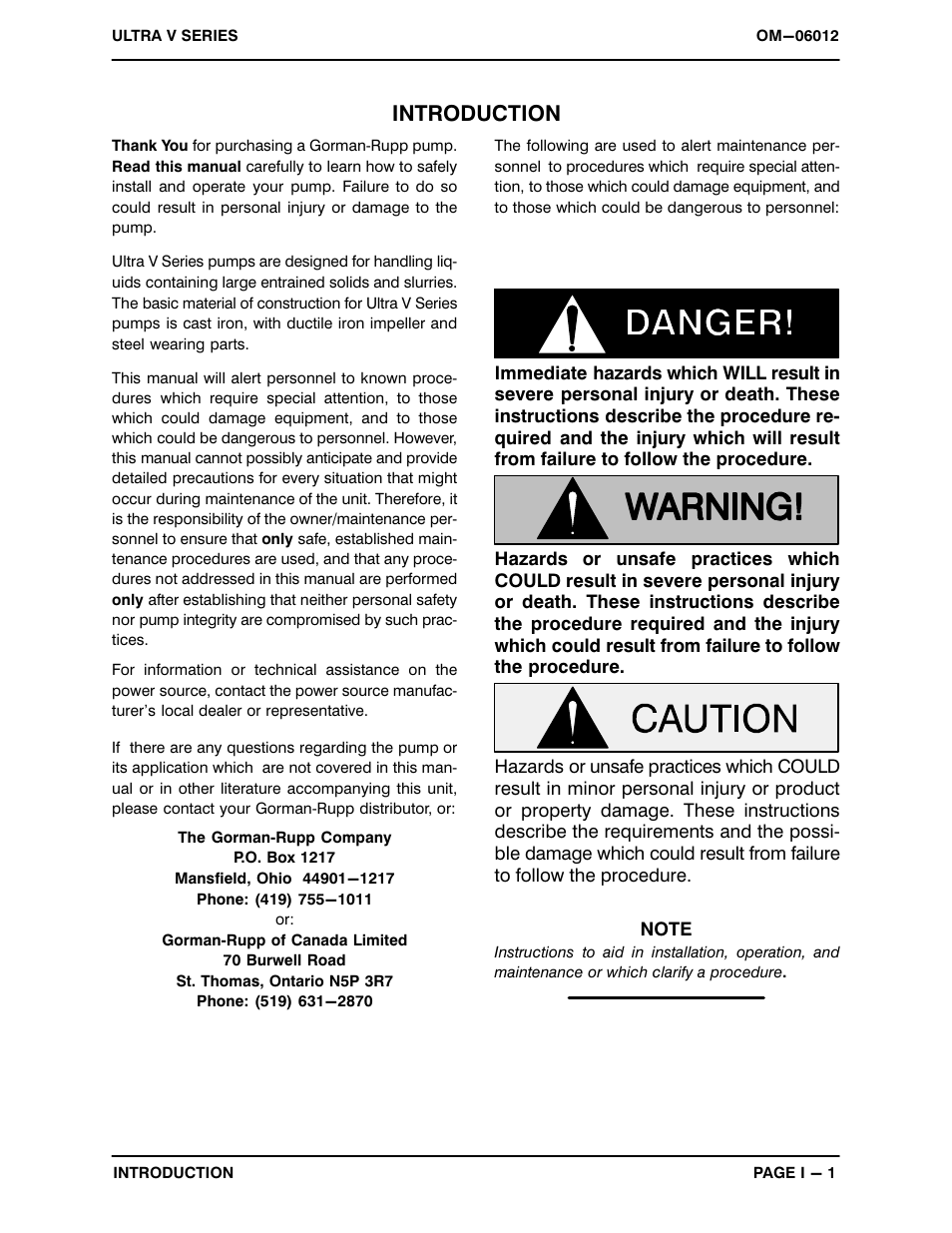 Introduction | Gorman-Rupp Pumps VS3A60-B 1368380 and up User Manual | Page 5 / 45