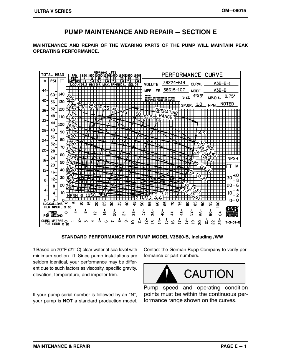 Pump maintenance and repair - section e | Gorman-Rupp Pumps V3B60-B 1368385 and up User Manual | Page 23 / 38